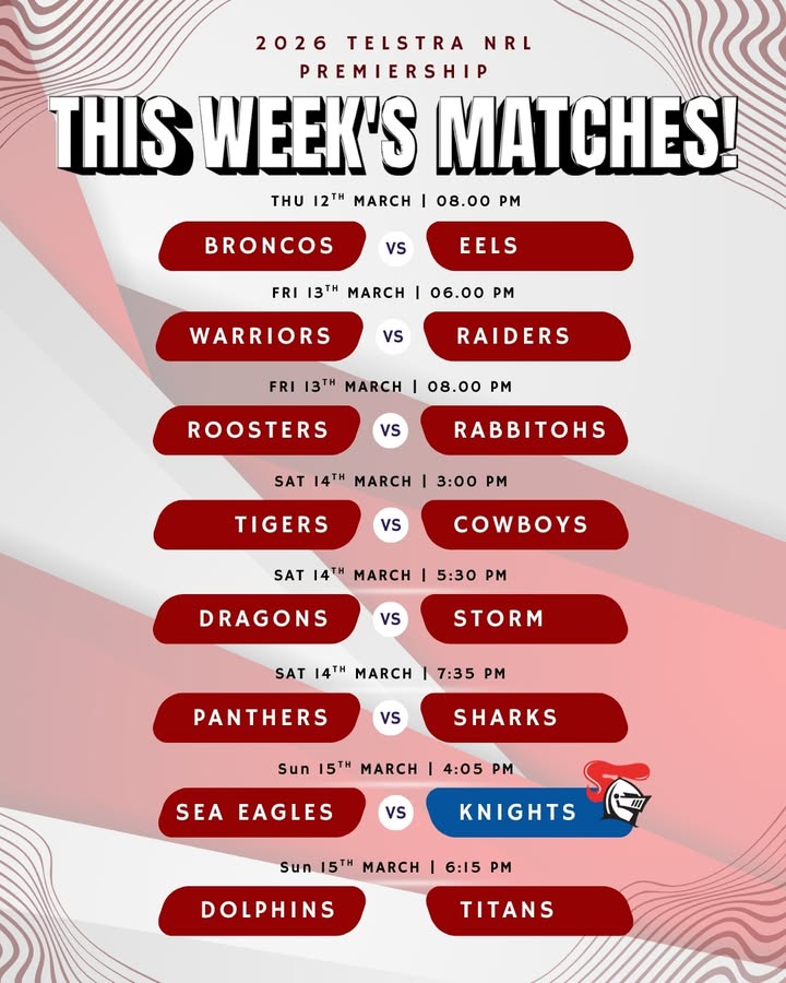 Featured image for “Knights vs Sea Eagles at Newcastle United Sports Club”