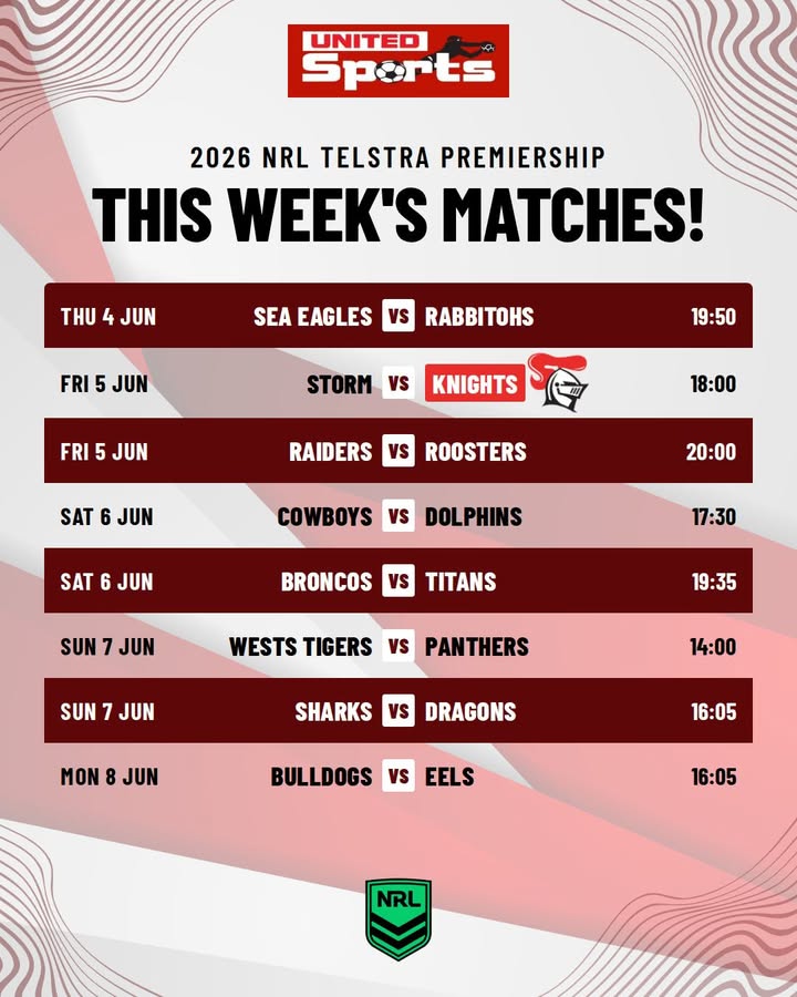 Featured image for “Watch the 2026 NRL Telstra Premiership at Newcastle United Sports Club”